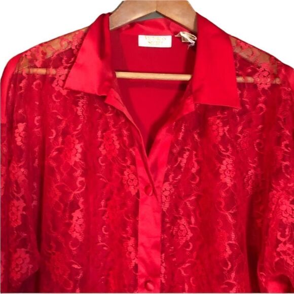 Victoria’s Secret red sleep dress. Long sleeves‎ - Picture 2 of 11